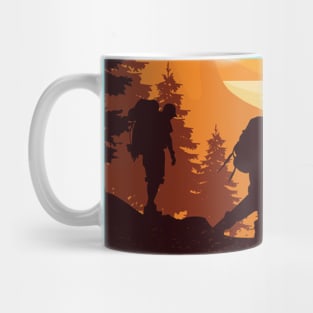 Friends Mountain Hiking Lover Artwork - Trekking Lover Mug